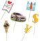 Houhounb 5 Sätze Vatertag Tortendekoration Luxusauto US-Dollar Cake Topper Kuchendekoration für Männer Vaterschaft Father Birthday Party Dekorationen