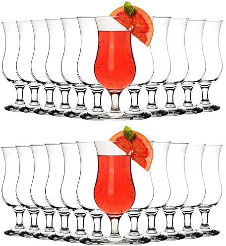 KIAPPO Cocktailgläser Set 460 ml - 24 Stück Longdrink und Cocktailgläser - Wassergläser - Hochwertige Gläser für Cocktails, Desserts und Smoothies