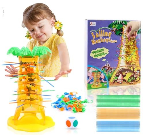 Affenalarm Familien Brettspiele, Affenalarm Kinderspiele, Affenalarm Spiel für 2-4 Spieler, Würfelspiel für die Familie für Kinder und Erwachsene, Tischspiel Spielzeug