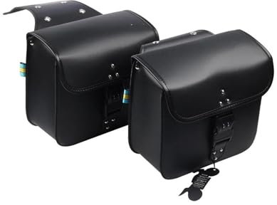 SVTSTRQE Für Suzuki GZ150 GZ250 Für Intruder 150 VL 250 Für Intruder 800 1400 Motorrad Seite Tasche Gepäck Sattel Tasche Werkzeug Lagerung Tasche Motorrad Satteltasche(Farbe:SCHWARZ)
