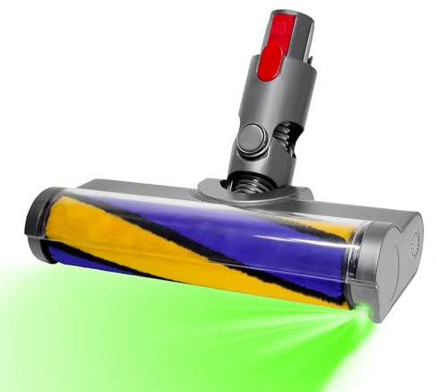 Cabezal de Cepillo de Detección de Polvo Compatible para Dyson Aspiradoras V7, V8, V10, V11, V15. Piezas de Repuesto, Cepillo Motorizado, Accesorio, Recambio Cepillo para Suelo Duro