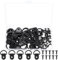 jiuxlaan 32 Pcs Anillos de Amarre de D, Anillo de Amarre Remolque, Argollas de Amarre de V, Anillo en D Anillas para Amarre, Gancho de Anillo Anclaje D para Remolque Camión Campamento Botes, Negro