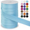 LEREATI Schrägband 25mm x 50m, Einfassband zum Nähen Doppelt Gefaltetes Stoffband aus Polyester Hemming Tape Satin, Nahtband zum Nähen Basteln Dekorationen DIY Handwerk (Hellblau)