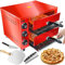 Pizzaiolo da 12 Pollici, Forno Elettrico per Pizza con Superficie Antiaderente, 3 Accessori, Forno per Pizza Commerciale a 2 Livelli con Temperatura Regolabile da 0 a 300 ℃, Timer, per pizze