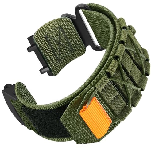 WIIKAI Armband Ersatzarmbänder für Amazfit T-Rex 3 Nylon Uhrenarmbänder Replacement Straps Watch Straps GZ.(Armeegrün)