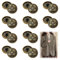 XCSJ 20 Stück Knöpfe Metall Vintage Metallknöpfe Ösenknöpfe Vintage Antike Blazer Knöpfe Rund Metallknöpfe für Mantel, Blazer, Hemd, Jacke, Uniform (Altes Gold)