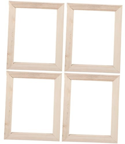 PHENOFICE 4 Stück Malbrettrahmen Gießplatte Ölfarbenrahmen Malrahmen Selber Machen Rahmen Für Kunstmalerei Rahmen Zum Malen Quadratische Gemälderahmen Praktische Malrahmen Hölzern