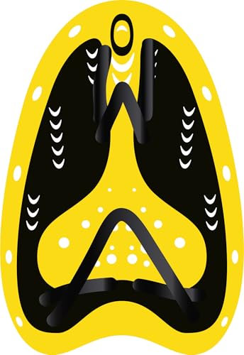 CRESSI Unisex-Adult Aqua Energy Pro Swim Paddles Schwimmen, Schwarz/Gelb, Einheitsgröße
