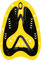CRESSI Unisex-Adult Aqua Energy Pro Swim Paddles Schwimmen, Schwarz/Gelb, Einheitsgröße