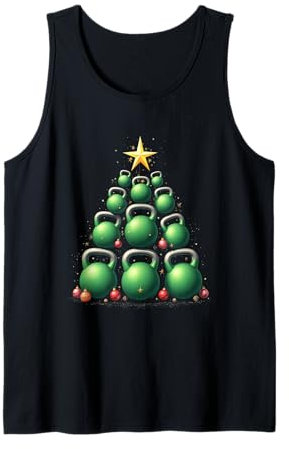 Kettlebell Christmas tree Tank Top