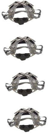POPETPOP 4 Stück Helmfutter Bauhelm Universal-Schutzhelm-Kinn Ersatz für den Beruhigungsmittel Liner Aufhängung für Sicherheitshut Schutzhelmeinsätze für Herren Plastik Grey