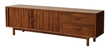 TV-Ständer ​ 180cm Nussbaum Ländliches Unterhaltungszentrum, Wohnzimmer Bergmöbel, Antike Möbel Geeignet für Hotels​ TV-Ständer für Wohnzimmer