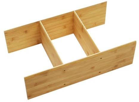 ORGA-BOX Auszugs- und Schubladen Einteilungssystem 473 x 273 x 145 mm Multifunktionseinsatz aus Bambus geölt Schubladeneinsatz Schubkasteneinsatz Besteckeinsatz von SOTECH
