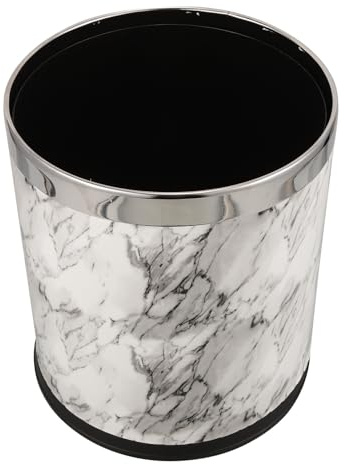 VANZACK Poubelle Marbre Motif Résistante et Spacieuse pour Cuisine et Bureau Bac à Ordures Polyvalent et Stable Facile à Nettoyer et Pratique