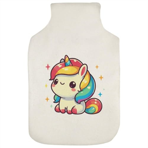Azeeda 'Cute Rainbow Unicorn' Hot Water Bottle Cover (HW00045584)