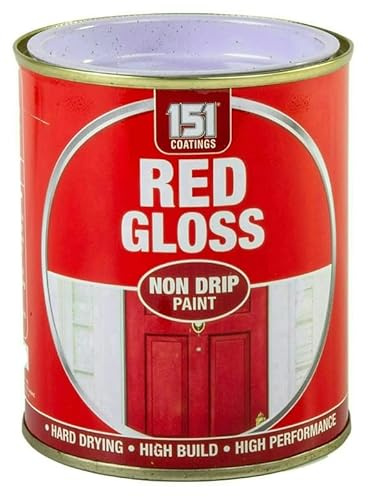 VARNOX, Red Gloss Non-Drip Paint 300ml – Hard-Drying, High-Performance Gloss with Durable Hard-Build Formula – Ideal for Wood, Metal & Concrete – Interior & Exterior Use (1PCS)