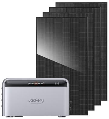 Jackery SolarVault 3 Pro Max Système solaire maison 2500 W, kit avec panneaux solaires bifaciaux 2000 W, système 4-MPPT avec entrée solaire 4000 W, stockage d’énergie extensible