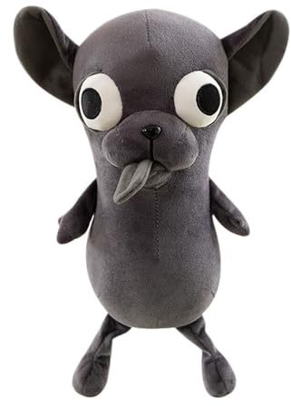 Chihuahua Kuscheltier, Chihuahua Plüschtier, Plüsch Chihuahua Hundespielzeug Stofftier, Simulations-Chihuahua-Hund-Stofftier, Hund Plüsch tier Welpe, Geschenk für Jungen und Mädchen (28cm,Schwarz)