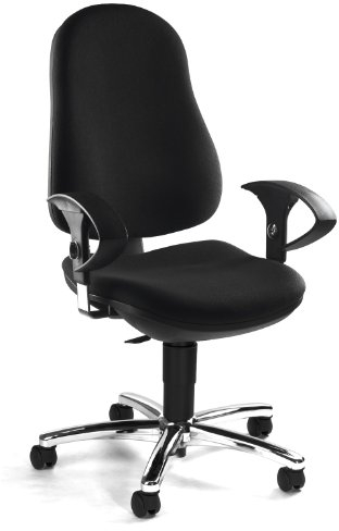 Topstar 8549U G20 Bürostuhl Support Deluxe schwarz inkl. höhenverstellbare Armlehnen für den Heimbereich