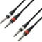 Adam Hall Cables 3 STAR TPP 0100 Twin-Kabel 2 x Klinke TS auf 2 x Klinke TS | 1 m
