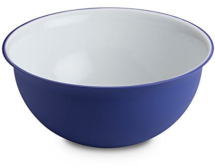 Omada Design Ensaladera de 3.5 litros, Medidas: 26.5 x h 12 cm Blanco interior, coloreado en el exterior, en plástico y antibacteriano , Adecuado para MICROONDAS e irrompible, para cocina, línea de desinfección