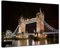 Bilderdepot24 Bild auf Leinwand | London Towerbridge bei Nacht in 80x60 cm als Wandbild | Wand-deko Dekoration Wohnung modern Bilder | 202225