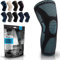 POWERLIX rodillera para mujeres y hombres, rodillera de compresión para artritis, dolor articular, lesión de ligamentos, desgarro de menisco, tendinitis, correr, sentadillas, deportes, Azul, XL