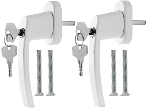 Panorama24 Fenstergriff abschließbar Fenstergriffe kindersicherung abschließbar im gekippten und geschlossenen Zustand 6 Stück Aluminium (Versch. Schlüssel)