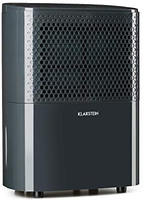 KLARSTEIN DryFy Dehumidifier - Moisture Absorber, Compression, 10 L / 24h, 240W, 2 L Tank, Programmable Air Humidity and Timer, Silent Mode, Quiet Operation, Fast Drying, Anthracite