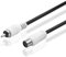 BestPlug 5 Meter Video Antennen-Kabel, Cinch Stecker männlich auf Koax Buchse Kupplung weiblich, Schwarz