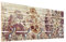 Wandgarderobe Holz Vintage Blumen Holzoptik Garderobe & Haken Chrom, 40x100 cm