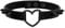 Manfnee Punk Gothic Choker Halsband Halskette PU Leder Spike Nieten Herz Halsreif für Männer Frauen