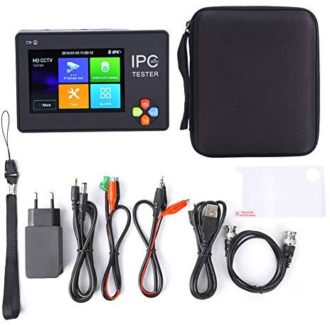 IPC-Tester 3,5-Zoll-Touchscreen H.265 4K IPC1600ADHplus IP-Kamera-Tester Monitor AHD CVI-TVI-Tester 100V-240V HD-Touchscreen(EU plug)