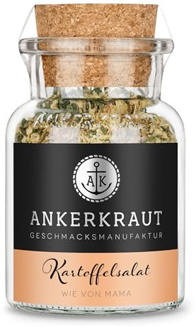 Ankerkraut Kartoffelsalat, mit Petersilie, Schnittlauch, Pfeffer und Knoblauch, für Salat mit Kartoffeln, 55 g im Korkenglas