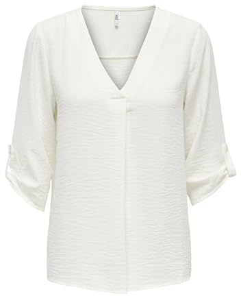 JDY Damen JDYDIVYA 3/4 TOP WVN NOOS T-Shirt, Cloud Dancer, 44