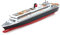 Lllunimon 1/1400 Queen Mary II Schiff Modell Legierung Kreuzfahrtschiff Modelle für Sammelschmuck Spielzeug Geschenke