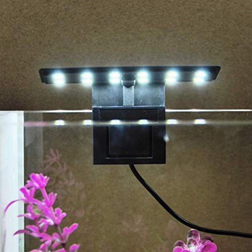 Aquarium LED Lampe, Clip-on Aquarium Lampe LED Aquarium Beleuchtung, Maximale Installationsglasstärke: 5mm