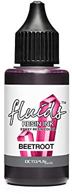 Octopus Fluids Resin Ink BEETROOT, Alcohol Ink für Epoxidharz und UV-Resin, Resin-Farbe, Harz-Farbe rot, 30 ml