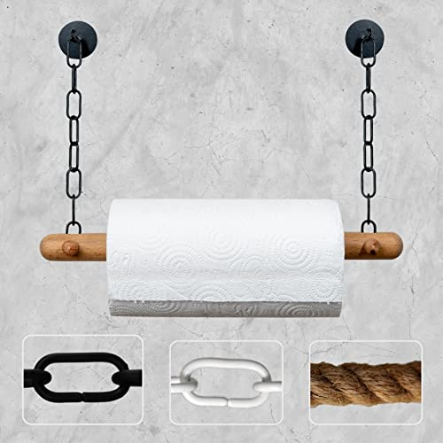 DEKAZIA® sopalin essuie Tout Bois Porte essuie Tout Noir Porte sopalin devidoir essuie Tout Mural Support sopalin derouleur essuie Tout Mural Porte Rouleau essuie Tout dérouleur essuie Tout