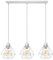 TOKIUS 3-flammig Hängelampe Retro Pendelleuchte im Industrial Design E27 Fassung Industrielle Lampe 16CM Eisen Käfig Weiß Hängeleuchte für Küche Esstisch (Pendellampe, Balken)