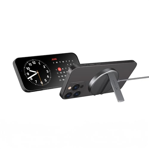 XLayer MagFix Pro Ladestation Apple Wireless Charger I Ladepad aufstellbar I Magnetisch I Standby Magsafe kompatibel I USB C Schnellladegerät I kabelloses Laden von iPhone 16 15 Pro Max /14/13/12