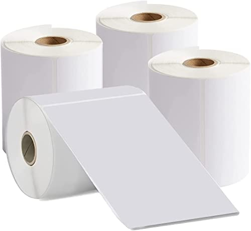 4 Rolls 4 x 6 (100mm×150 mm) Direkte Thermische Versandetiketten Klebeetiketten für Postanschriften Versandetikette (250 Blatt/Rolls)