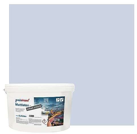 Preismaxx Mattlatex Farbe für Innen urban colors, bunte Wandfarbe Latexfarbe matt, lila, lavendel, lavender 2,5L