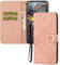 IMEIKONST Kompatibel mit iPhone XS Hülle, Schutz Lederhülle Ständer Magnetisch Flip Brieftasche Kartenfach stoßfest Handyhülle Handytasche für iPhone X/XS. Rose Gold XCH