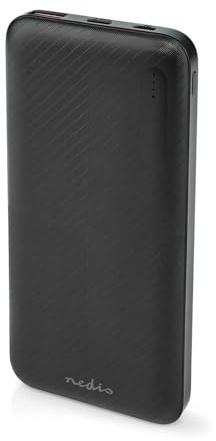 powerbank - 10000 mAh - 1.5/2.0/3.0 A - Anzahl der Ausgänge: 2 - Ausgangsanschluss: 1x USB-A / 1x USB-C - Eingangsverbindung: 1x Micro USB / 1x USB-C - PD2.0 18W - Lithium-Polymer