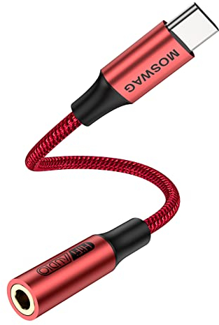 USB C auf 3,5 mm Kopfhörerbuchse Adapter, USB C auf Aux Audio Dongle Kabel kompatibel mit Pixel 6 5 4 3 2 XL, Samsung Galaxy S22 S21 S20 Ultra S20 + Note 20 10 S10 S9 Plus iPad Pro