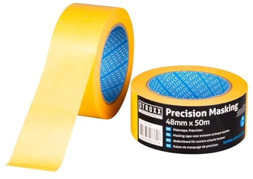STROXX® 1x Putz- und Maler Abdeckband 48mm x 50m |gold| Klebeband | für Malerarbeiten | Kreppband | Abklebeband | (1)