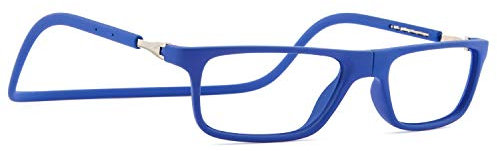 DIDINSKY Gafas de Presbicia con Iman y Filtro Anti Luz Azul. Gafas Graduadas Imantadas de Lectura para Hombre y Mujer y Cristales Anti-reflejantes - FARADAY (Klein, 2.5, x, Cuadrada)