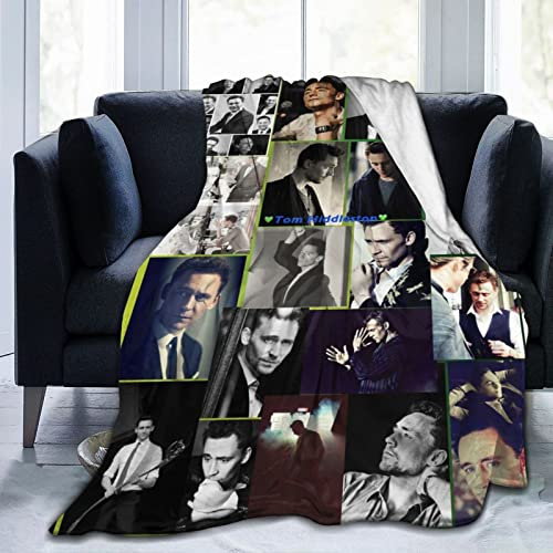 YINGD Überwurfdecke Tom Actor Hiddleston Bettwäsche Flanell Fleecedecke Weiche Thow Decken Klimaanlage Decke für Sofa Couch Wohnzimmer Schlafzimmer
