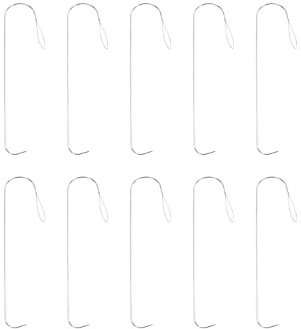 10 Stück Gebogene Perlennadeln Mit Großem Öhr Und Griff, Rocailles Spinner, Rostfreie Perlen, Gebogene Perlennadeln, Perlennadeln, Rocailles Für Die Schmuckherstellung